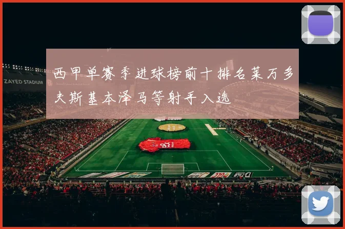 西甲单赛季进球榜前十排名莱万多夫斯基本泽马等射手入选